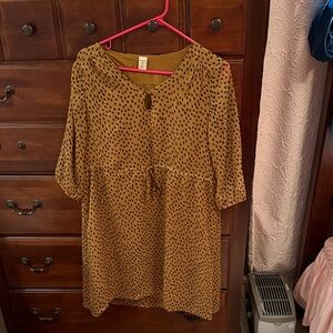 Brown Polka Dot Dress